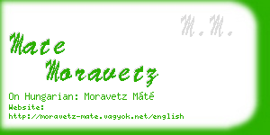 mate moravetz business card